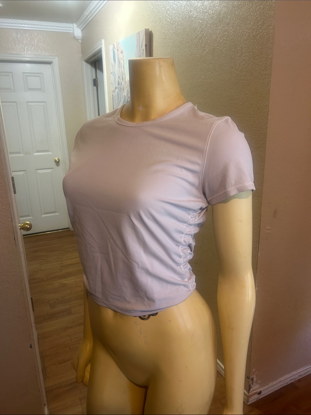 lululemon athletica Light Lavender Short Sleeve Crew Tee cropped size 6